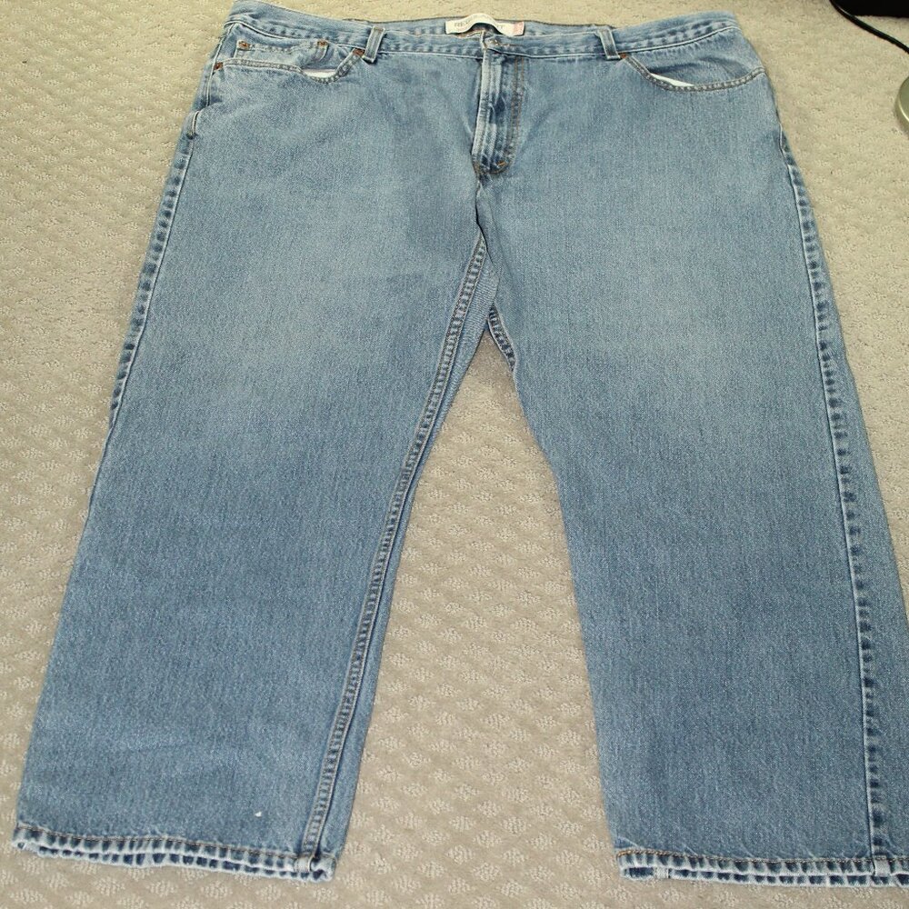 Vintage Y2K Levi's 505 Unisex 44x32 100% Cotton Light Blue Jeans